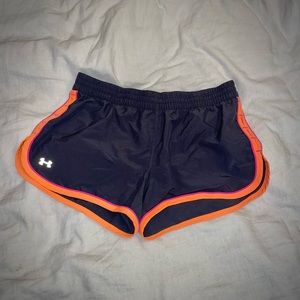 UNDER ARMOUR - grey, orange, pink running shorts